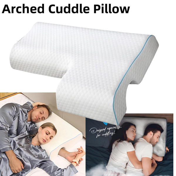 Cuddle Pillow for Individual/Couple Side Sleepers Ergonomic Pillow with Arm Hole
