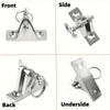 4Pcs 316 Stainless Steel Top Deck Hinge with Pin & Ring for Marine Boat Bimini