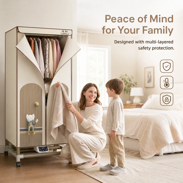 2300W Electric Portable Clothes Dryer Negative Ion Clothes Heater Quickly Drying
