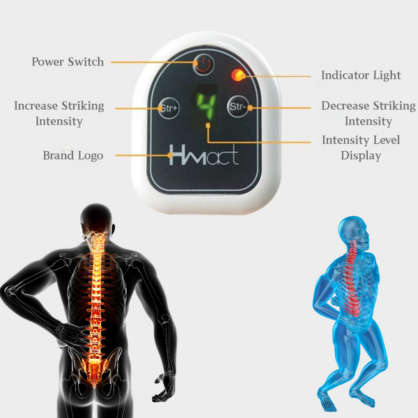 400N Electric Spine Massager w/ Adjustable Force, 4 Massage Heads for Relaxation