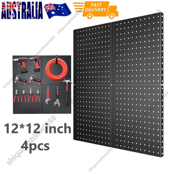 4X Heavy Duty Metal Pegboard Panels Multi-Use Wall Organizer Jewelry Display AU