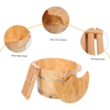 Wooden Foot Bucket Foot Basin with Lid Foot Massagers Soaking Basin Pedicure Tub