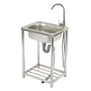 Utility Sink Free Standing Single Bowl Kitchen Sink Stainless Steel Sink AU
