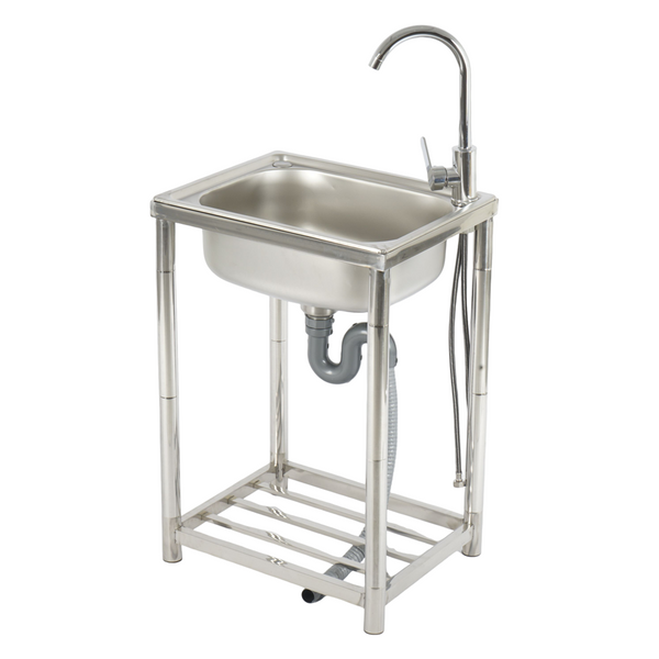 Utility Sink Free Standing Single Bowl Kitchen Sink Stainless Steel Sink AU