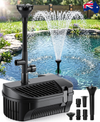 Submersible Koi Pond Filter with Fountain Pump Kit 1050GPH 85W 3 Spray Nozzles