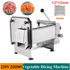 Electric Vegetable Fruit Dicer Commercial Cube Cutting Machine Stainless Steel
