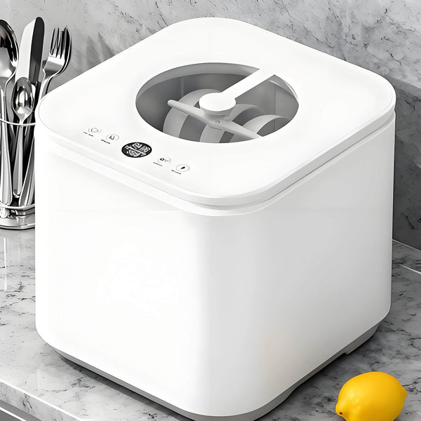 Portable Mini Dishwasher with Water Tank Benchtop Dishwasher 60° Spray 6 Program