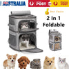 Double Compartment Pet Carrier Backpack for Small Cats and Dogs Cat Travel Bag