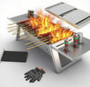 Foldable Small Charcoal Grill Stainless Steel BBQ Grill for Camping Picnic Beach