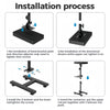 6 Styles Adjustable Height Tattoo Armrest Stand W/ Thicken Soft Sponge Pad