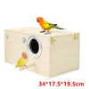 Oversized Bird Nest Breeding Box Parakeet Budgie Cockatiel Nesting Window Wooden