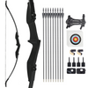 53" Archery Takedown Recurve Bow Set 40lbs Hunting Bow Arrows Target Shooting AU