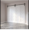 6FT Barn Door Hardware Closet Track Kit 4 Door Gear Set 150kg Barn Door Track