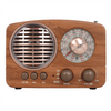 Portable AM FM Radio | Mains/Rechargeable Battery | Wood Effect | Retro Style