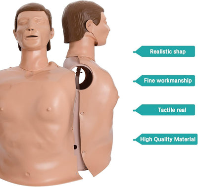 CPR Manikin Training Kit Teaching Model Adult First Aid Learning with Mini AED