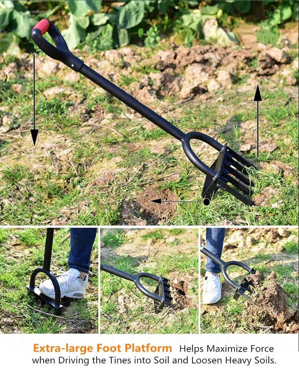Gardening Pitch Fork Digging Fork with Manganese Steel Garden Agricultural Tool