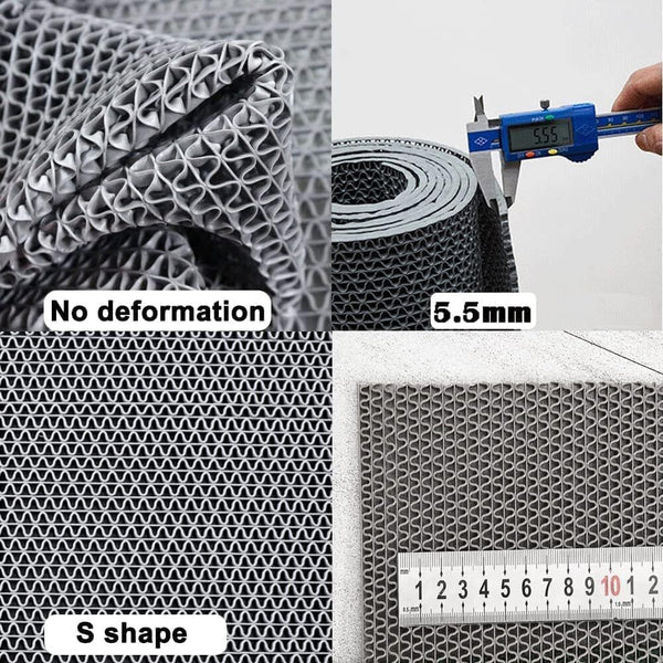 Drainage Non-slip Mat Pool Flooring Mat Swimming Pool PVC Splash Matting 5m*0.9m