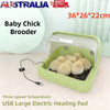 Bird Incubator Warmer Baby Chick Brooder Three-Speed Heat Plate Poultry Habitat