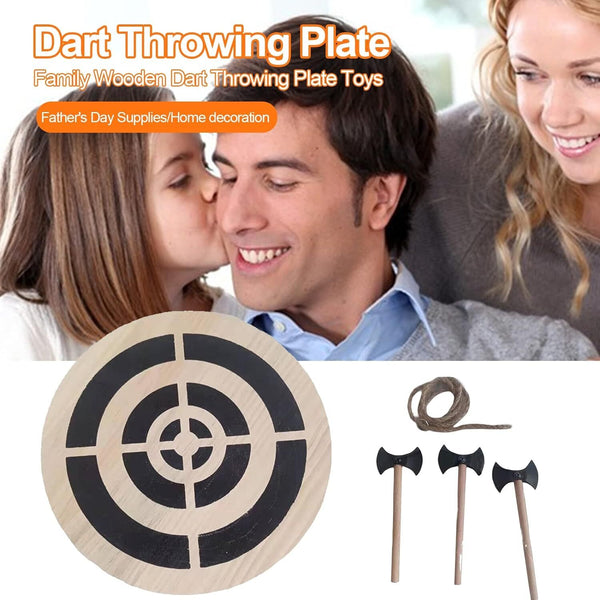 Wooden Dart & Axe Throwing Game Target Sets Indoor Outdoor Party Game for Adults