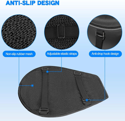 Motorcycle Seat Foldable 3D Honeycomb Gel Seat Cushion Pressure Relief Air Pad