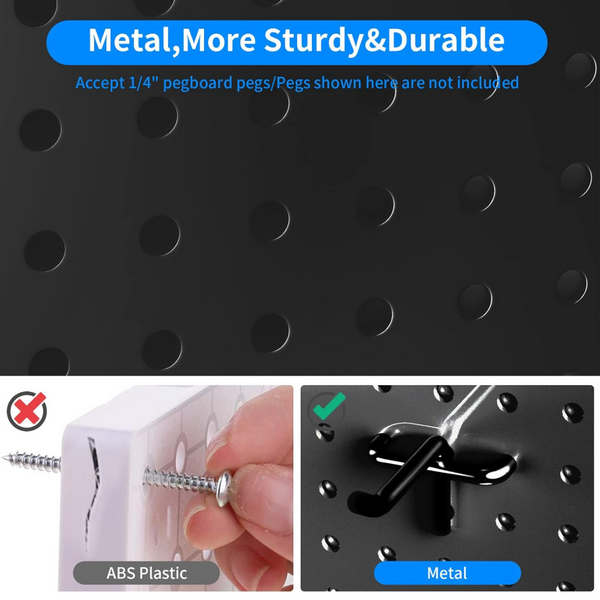 4X Heavy Duty Metal Pegboard Panels Multi-Use Wall Organizer Jewelry Display AU