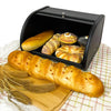 Metal Bread Bin Loaf Box Kitchen Food Storage Containers with Roll Top Lid