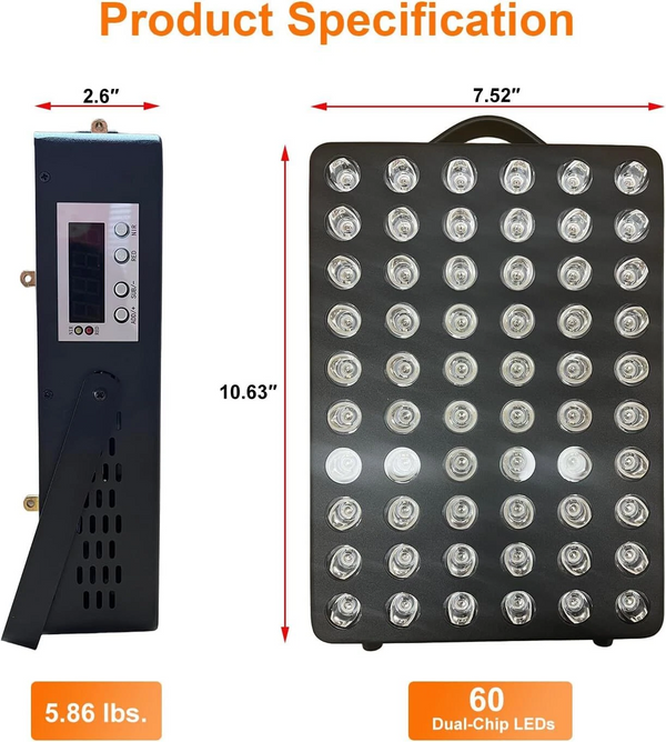 Red Light Therapy for Body 660nm 850nm Near Infrared Light Therapy Panel W/Stand