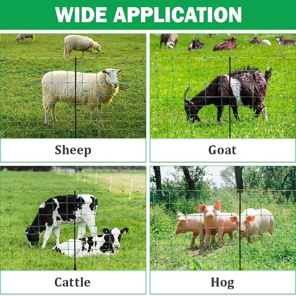 Sheep Fence Net Double Pointed Sheep Goat Netting Fence High 108cm x Long 50m
