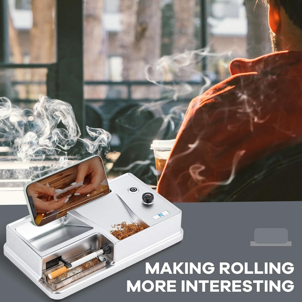 Cigarette Rolling Machine Automatic Electric Tobacco Maker Injector Tube 6.5/8mm
