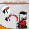 Hydraulic Thumb Clip for Mini Excavators Attachments L-Shaped Brack Easy Pick Up