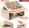Felt Jigsaw Puzzle Table Puzzle Board with 3-Tilting-Angle 4 Drawers & Cover