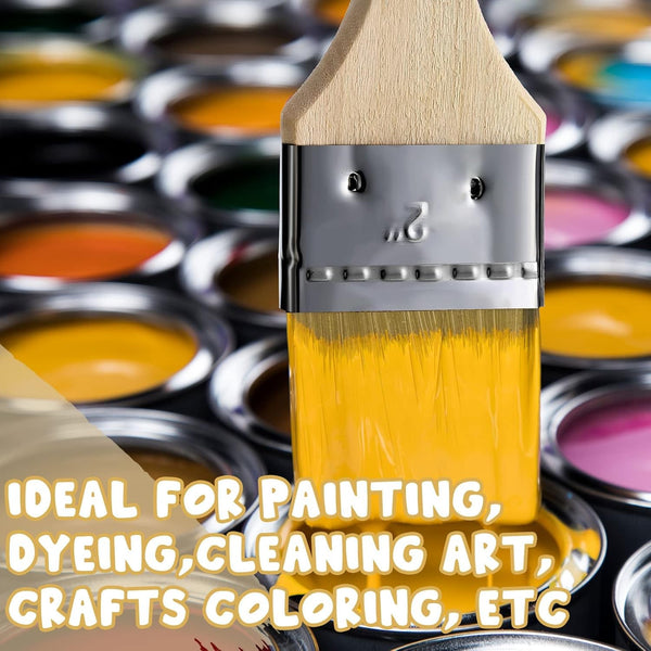 36pcs 2 Inch Chip Paint Brush DIY Art Varnishes Touchups Brushes Wooden Handle