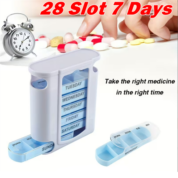 7Day Pill Box Medicine Storage Weekly Tablet Container Case Organizer Dispenser