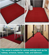 3x10' Floor Carpet Non Slip Rubber Door Mat Entrance Hallway Runner Rug Red Mat