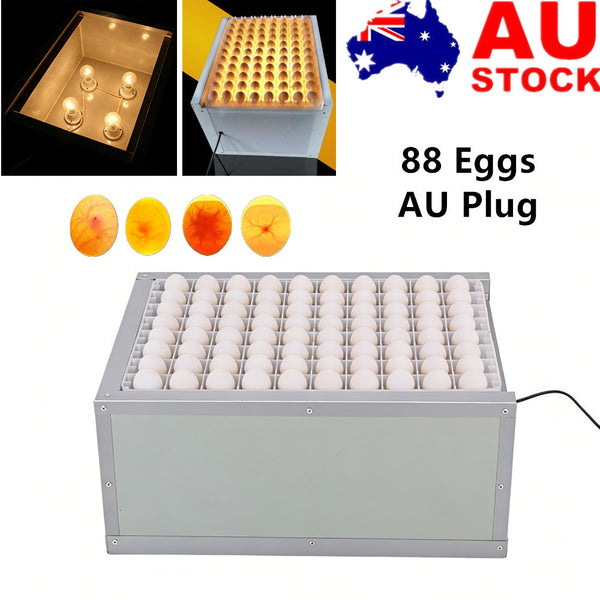Cool Light Egg Candler Tester 88 Eggs Egg Candling Box For Egg Hatching AU PLUG