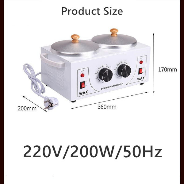 220V Double Wax Pot Warmer Waxing Machine For Full Body Adjustable Temperature