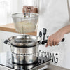 Pasta Noodle Cooking Pot Stainless Steel Fryer Steamer Pot Chip Frying Basket