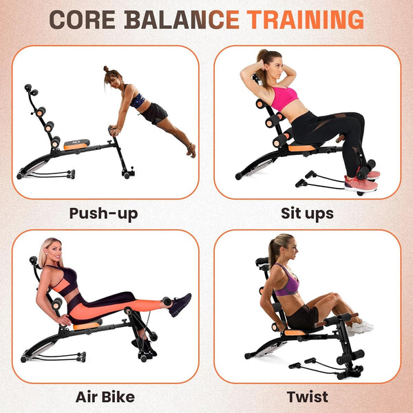 23 in 1 Home Gym Abdominal Machine Core Workout Equipment Foldable & Adjustable