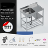 Free Standing Utility Sink w/Faucet Restaurant Kitchen Single Bowl Sink w/Faucet