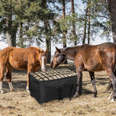 Horse Hay Bag Slow Feeder Hay Bag Large Capacity Feeding Straw Bag with Holes