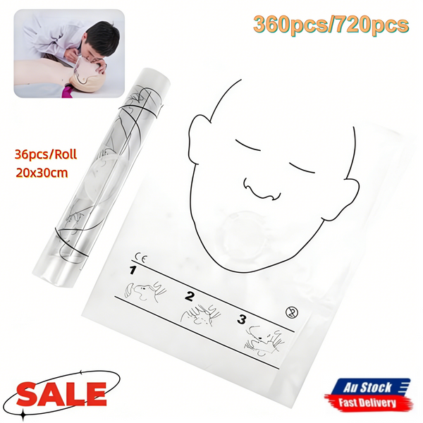 360/720pcs CPR Course Pieces CPR Resuscitator Mask Face Shield For CPR Training