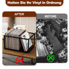 Vinyl Record Storage Rack on Wheels Sturdy Metal Frame Vinyl Organizer LP Holder