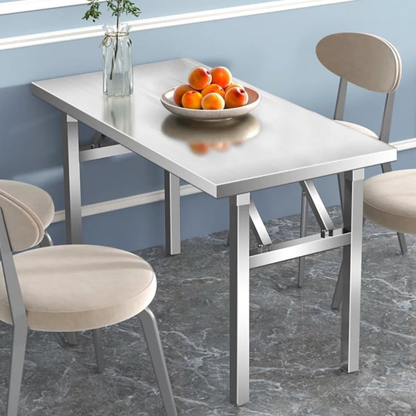 120CM Stainless Steel Folding Table Portable Camp Picnic Party Dining Table AU