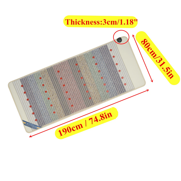 Tourmaline Heating Mat Far Infrared PEMF Seven Color Crystal Pad