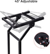 12U Adjustable Audio Rack Mount Studio Equipment Rolling Mixer Stand Stage Cart