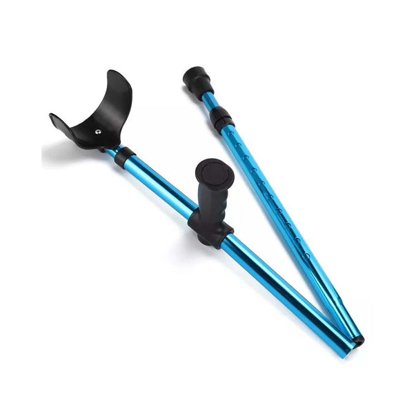 Adjustable Forearm Elbow Crutch Foldable Stick Aluminum Alloy for 140-185cm