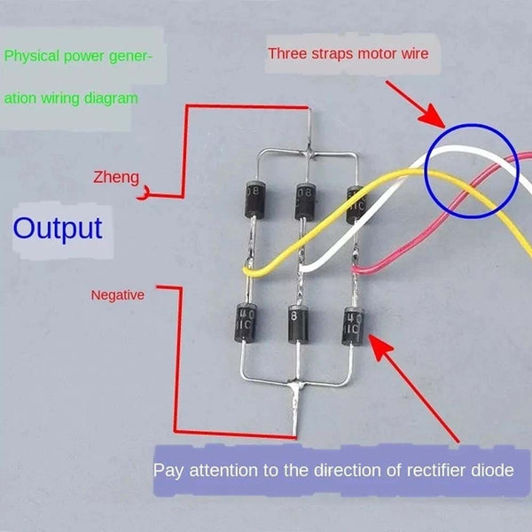 Wind Turbine Generator Low-Speed 3-Phase Permanent Magnet Brushless AC+Ballast