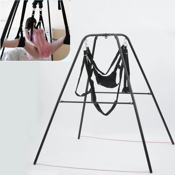 1.8m Couple Sex Swing Hammock Sex Swing Stand BDSM Bondage Frame w/Sling AU