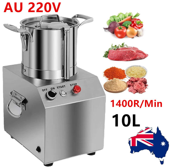 Commercial Food Processor Fritter Machine 1500W 10L Stainless Steel Meat Mincer