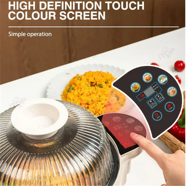 Automatic Cooking Robot Multifunctional Electric Wok Household Stir Fryer 1500W